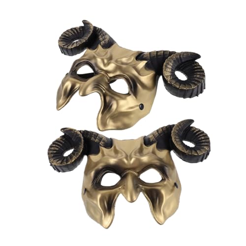 QUMIIRITY 2-teilige Teufelshorn-maske: Tierhorn-maskenmaske Für Halloween-partys Und Rollenspiele – Gruselige Cosplay-requisite Für Erwachsene QUMIIRITY 2-teilige Teufelshorn-maske: Tierhorn-maskenmaske Für Halloween-partys Und Rollenspiele – Gruselige Cosplay-requisite Für Erwachsene von QUMIIRITY