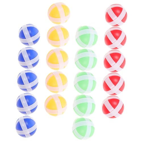 QUMIIRITY 20 Stück Haken und Schleife klebriger Ball Outdoor draußen Kinderspiele mit klebrigen Bällen klebriges Spiel lustiger klebriger Ball Pa von QUMIIRITY