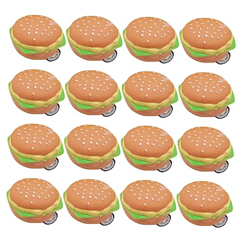 QUMIIRITY 20 Stück Hamburger Rückzugwagen Cars kinderspielzeug spielzeuge spielsachen Kinderautospielzeug Burgerförmiges Schubauto Plastik von QUMIIRITY