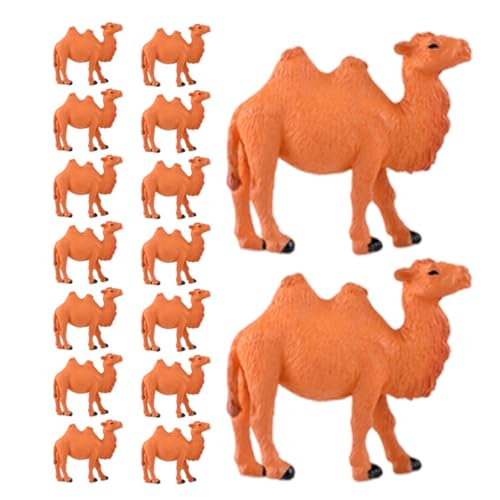 QUMIIRITY 20 Stück Handbemalte Kamelfiguren Miniatur Kamelmodell Statue Wildtiere Tisch Desktop Figur Kuchendeckel Wohnkultur Kollektion von QUMIIRITY