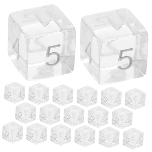 QUMIIRITY 20 Stück Transparente Große Zahlenwürfel 6 Seitige Brettspielwürfel Kleine Große Zahlenwürfel Spielrequisitenwürfel Für Glücksspiel Brettspielwerkzeug QUMIIRITY 20 Stück Transparente Große Zahlenwürfel 6 Seitige Brettspielwürfel Kleine Große Zahlenwürfel Spielrequisitenwürfel Für Glücksspiel Brettspielwerkzeug von QUMIIRITY