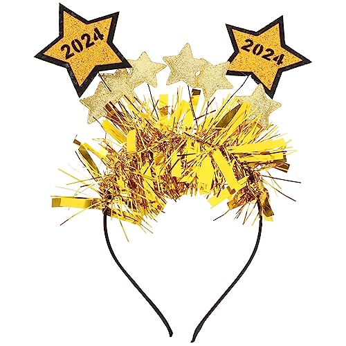 QUMIIRITY 2024 haarband hair-band Neujahr Haarschmuck hairbands hair band Rave Frohes neues Jahr-Stirnbänder für Frauen Party-Haar-Accessoire Haarschmuck für das neue Jahr Latte-Kunst Golden QUMIIRITY 2024 haarband hair-band Neujahr Haarschmuck hairbands hair band Rave Frohes neues Jahr-Stirnbänder für Frauen Party-Haar-Accessoire Haarschmuck für das neue Jahr Latte-Kunst Golden von QUMIIRITY