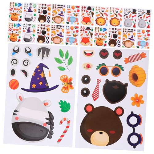 QUMIIRITY 24 Blatt Tierische Puzzle-Aufkleber Geschenksiegelaufkleber Aufkleber Geschenkaufkleber Ermutigungsaufkleber Ermutigungs-Aufkleber Inspirierende Aufkleber für Studenten PVC von QUMIIRITY