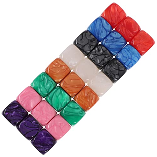 QUMIIRITY 24 Stück Blankowürfel Brettspielwürfel Einfache Blankowürfel Kinderspiele Einseitiges Kinderspielzeug Mini Brettspielwürfel DIY Bastelwürfel Trocken Abwischbare von QUMIIRITY
