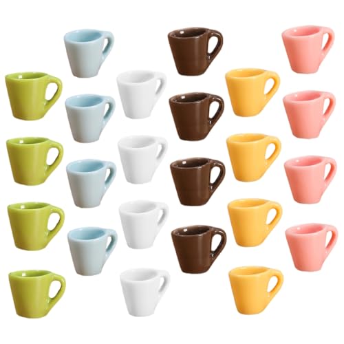 QUMIIRITY 24Stücke Kaffeetassen für Puppenhaus Kunstharz Realistische Becher Küchenzimmerdekoration und Raumgestaltung Sechs Farben QUMIIRITY 24Stücke Kaffeetassen für Puppenhaus Kunstharz Realistische Becher Küchenzimmerdekoration und Raumgestaltung Sechs Farben von QUMIIRITY