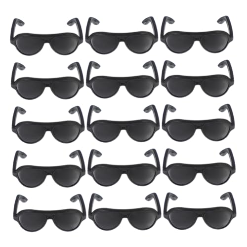 QUMIIRITY 24Stücke Puppen Sonnenbrillen Puppenbrillen für DIY Basteln und Puppenhaus Zubehör Leicht und Bruchsicher für Kreative Spielideen von QUMIIRITY