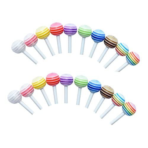 QUMIIRITY 25 Stück Simulation Lollipop Cake Pop Sticks Wirbel Miniatur Lollis Bulk Make It Mini Food Lollies Bulk Lolly Pops Punch Ballons Für Partytüten Zuckerhut Modell Verzierung von QUMIIRITY