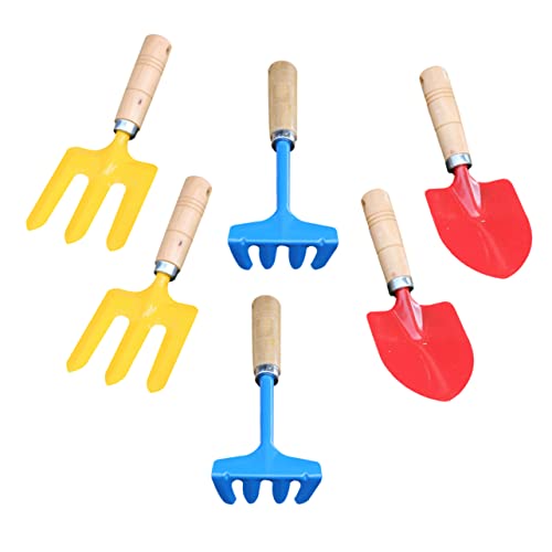QUMIIRITY 2Sätze Bunte Gartenwerkzeuge Teiliges mit Schaufel und Harke für Gartenarbeit Strand und Spielplatz und Sicher von QUMIIRITY