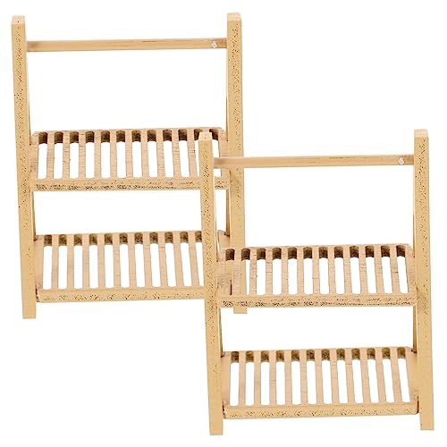 QUMIIRITY 2Stücke Holzregale Für Puppenhaus Doppelschichtige Aufbewahrung Für Kleine Hausdekorationen Und Miniaturmöbel Für Spielszene Und Kreative Gestaltung QUMIIRITY 2Stücke Holzregale Für Puppenhaus Doppelschichtige Aufbewahrung Für Kleine Hausdekorationen Und Miniaturmöbel Für Spielszene Und Kreative Gestaltung von QUMIIRITY