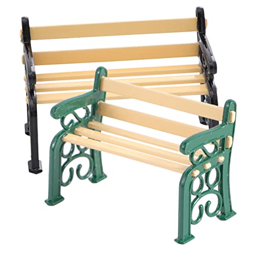 QUMIIRITY 2Stücke Miniaturbank für Puppenhaus und Schwarzes Miniaturmöbel für Garten und Terrasse für Kreative Mikroszenen und für Freunde QUMIIRITY 2Stücke Miniaturbank für Puppenhaus und Schwarzes Miniaturmöbel für Garten und Terrasse für Kreative Mikroszenen und für Freunde von QUMIIRITY