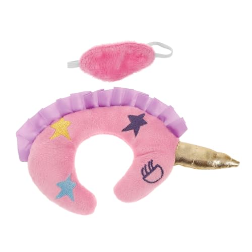 QUMIIRITY 2pcs Mädchen Puppe Zubehör Koffer Reise Spielen Plüsch Kissen Augen Maske Für 18 Zoll Mädchen Puppe Zubehör von QUMIIRITY