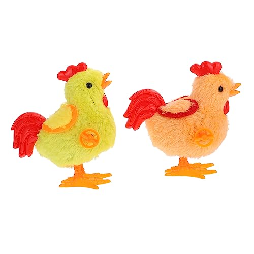 QUMIIRITY Aufziehbare Vögel Partyspielzeug 2er-Set Flauschige Mini-küken Plüsch-hühnerspielzeug Osterdekor Für Jungen Und Mädchen Zufällige Farbe von QUMIIRITY