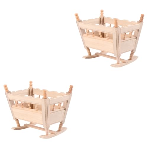 QUMIIRITY 2stücke Miniatur Holz Wiege Modell Für Puppenhaus Handgefertigte Mini Möbel Für Kreative Spielwelten Intellektuelles Entwicklungsspielzeug QUMIIRITY 2stücke Miniatur Holz Wiege Modell Für Puppenhaus Handgefertigte Mini Möbel Für Kreative Spielwelten Intellektuelles Entwicklungsspielzeug von QUMIIRITY