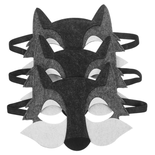 QUMIIRITY 3 STÜCKE Wolf Maske für Lustige Filzmasken für Kostümpartys Geburtstagsfeiern und Cosplay Ansprechendes Zubehör für Tierische Verkleidungen QUMIIRITY 3 STÜCKE Wolf Maske für Lustige Filzmasken für Kostümpartys Geburtstagsfeiern und Cosplay Ansprechendes Zubehör für Tierische Verkleidungen von QUMIIRITY
