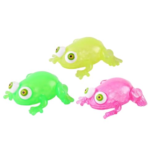 QUMIIRITY 3 Stück Kneifen Fidgets Für Das Klassenzimmer Zappelspielzeug Für Partys Zappelspielzeug Masse Zum Stressabbau Frosch Zappelspielzeug Weiches Gummi von QUMIIRITY