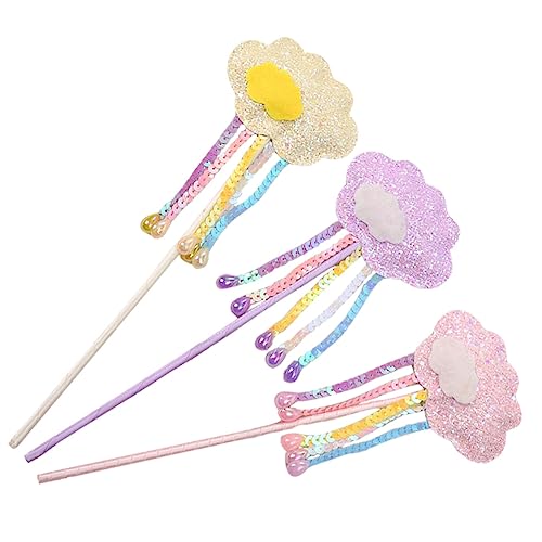 QUMIIRITY 3 Stück Pailletten Feenstab Dekorationen Prinzessin Geburtstag funkeln verkleidung für Children Toys Zauberstab für Zauberstab für Mädchen Stoff von QUMIIRITY