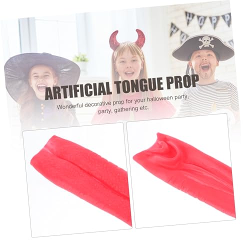 QUMIIRITY 3 Stück Rote Lange Zungen Requisiten Teilig Halloween Cosplay Party Dekoration Gruselige Attrappen mit Realistischem Design für Kostüm Events und Verkleidungen QUMIIRITY 3 Stück Rote Lange Zungen Requisiten Teilig Halloween Cosplay Party Dekoration Gruselige Attrappen mit Realistischem Design für Kostüm Events und Verkleidungen von QUMIIRITY