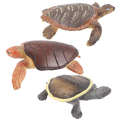 QUMIIRITY 3 Stück Schildkröten Modellfiguren Realistische Miniatur Meeresbewohner Deko für Desktop Geschenkidee für Freunde und Familie von QUMIIRITY