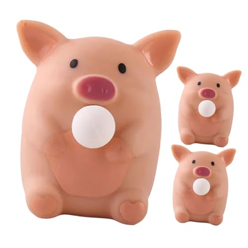 QUMIIRITY 3 Stück Schweinchen Zum Stressabbau Kuscheltier Gunst Der Geburtstagsfeier Light Brown von QUMIIRITY