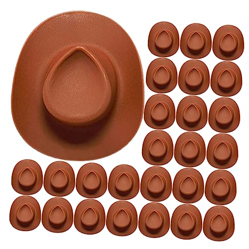 QUMIIRITY 30 Stück Mini-Cowboyhut Party Dame Abdeckung klein Cowgirl Hut Ornament Minihüte zum Basteln westliche -Topper Mini-Hut Hutverzierung Chocolate QUMIIRITY 30 Stück Mini-Cowboyhut Party Dame Abdeckung klein Cowgirl Hut Ornament Minihüte zum Basteln westliche -Topper Mini-Hut Hutverzierung Chocolate von QUMIIRITY