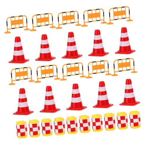 QUMIIRITY Vielseitiges Verkehrszaunspielzeug – 30 Mini-verkehrsschilder Und Mini-leitkegel – Zum Spielen Und Lernen Für Kinder von QUMIIRITY