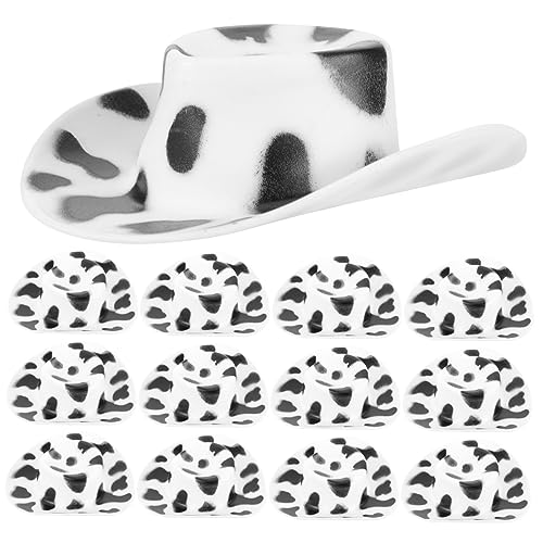 QUMIIRITY 30 Stücke Cowboyhut Cowgirl Mini Kleine Puppe Western Niedliche Hut Fransenhüte Für Druck Winzige Hut Kuh Topper von QUMIIRITY