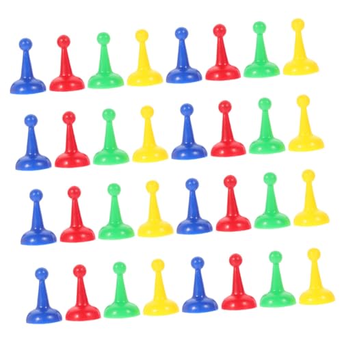 QUMIIRITY 32-teiliges Mehrfarbiges Brettspielset: Schachfiguren Aus Kunststoff, Komponenten Für Brettspiele, Familieninteraktion, Teamzusammenarbeit von QUMIIRITY