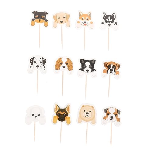 QUMIIRITY 36 Stück Hundethemen Geburtstagskuchen Deko Cupcake Topper für Haustiergeburtstagsfeier Zahnstocher Kleber für Hundepartys und Besondere Anlässe QUMIIRITY 36 Stück Hundethemen Geburtstagskuchen Deko Cupcake Topper für Haustiergeburtstagsfeier Zahnstocher Kleber für Hundepartys und Besondere Anlässe von QUMIIRITY