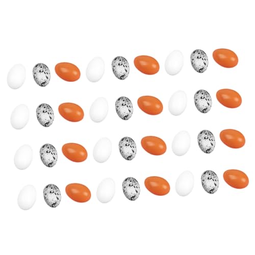 QUMIIRITY 36 Stück Simulierte Mini-Eier kunststoffeier bastel Materialien gummiente Dollhouse Accessories Modellbau Miniatur-Ei-Modell-Ornamente Miniatur-Szenenmodell Mini-Ei-Modelle Plastik von QUMIIRITY