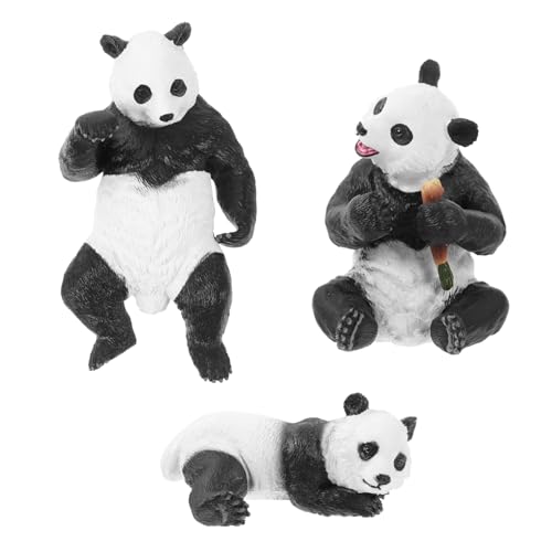 QUMIIRITY Spielzeug Panda Figuren 3st Panda-Figuren Panda Panda Panda Dekoration Panda-verzierung Heimdekoration Desktop Schmücken Panda-Handwerk Kleine Pandafigur Panda-Statue- Plastik von QUMIIRITY