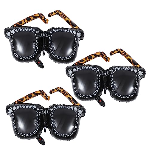 QUMIIRITY 3Stücke Aufblasbare Sonnenbrillen Ballons Jahre Party Dekorationen Retro Accessoires für Disco Feiern Musikfestivals und Jubiläumsfeiern von QUMIIRITY