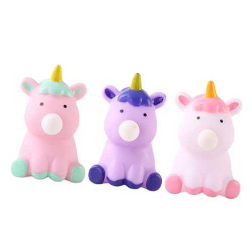 QUMIIRITY 3Stücke Einhorn Quetschspielzeug Teiliges Stressabbau aus Dehnbarem Lustige Fidget für für Partys und von QUMIIRITY