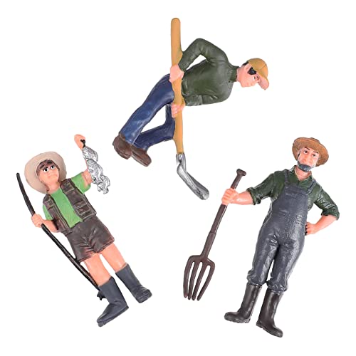 QUMIIRITY 3Stücke Landarbeiter Figuren Realistische Micro Landschaft Dekoration für Puppenhaus Modelleisenbahn Handbemalt Langlebig für Kreative Spiele QUMIIRITY 3Stücke Landarbeiter Figuren Realistische Micro Landschaft Dekoration für Puppenhaus Modelleisenbahn Handbemalt Langlebig für Kreative Spiele von QUMIIRITY