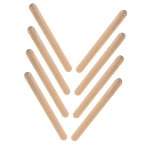 QUMIIRITY 4 Paare Holz Claves Rhythmussticks für Sichere Fein Verarbeitete Percussion Instrumente mit Glatter Oberfläche für Musikunterricht und Kindergartenaktivitäten von QUMIIRITY