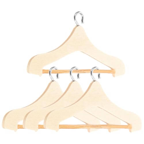 QUMIIRITY 4 Stck Mini Holz Kleiderbügel für Puppen Robuste Mini Kleiderbügel für Puppenkleidung für Puppenhaus und Spielzeugorganisation QUMIIRITY 4 Stck Mini Holz Kleiderbügel für Puppen Robuste Mini Kleiderbügel für Puppenkleidung für Puppenhaus und Spielzeugorganisation von QUMIIRITY