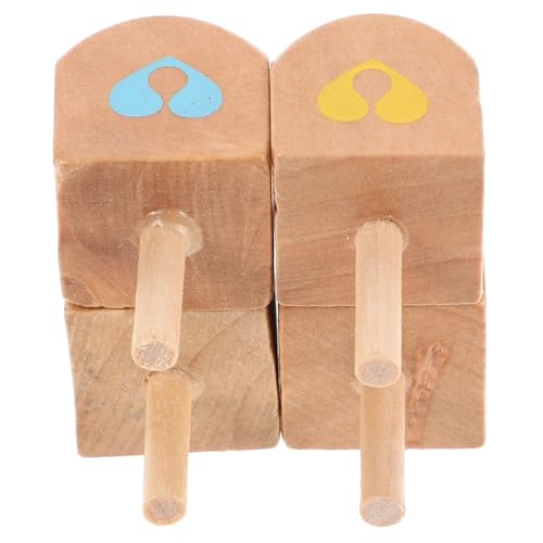 QUMIIRITY 4stücke Hanukkah Holz-Dreidel Natürliche Holzspielzeuge Für Junge Mädchen DIY Malprojekt Für Chanukka-Spiele Und Dekoration Fördert Feinmotorik Und Konzentration von QUMIIRITY