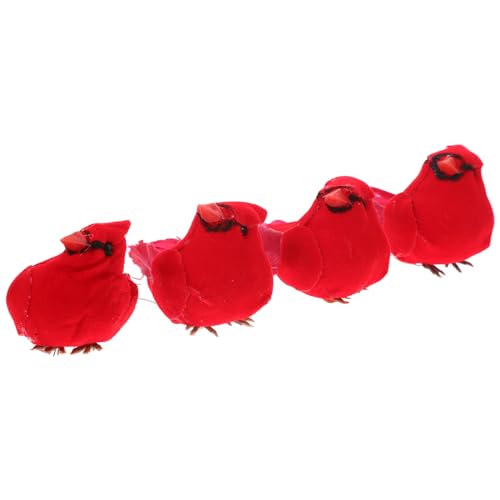 QUMIIRITY 4 Stück Kardinalvogeldekoration gartenvögel Gartenschmuck im Freien Gartendekor Feengarten Rasen künstliche Vogeldekore gefälschter Kleiner Vogel Schaum rot QUMIIRITY 4 Stück Kardinalvogeldekoration gartenvögel Gartenschmuck im Freien Gartendekor Feengarten Rasen künstliche Vogeldekore gefälschter Kleiner Vogel Schaum rot von QUMIIRITY