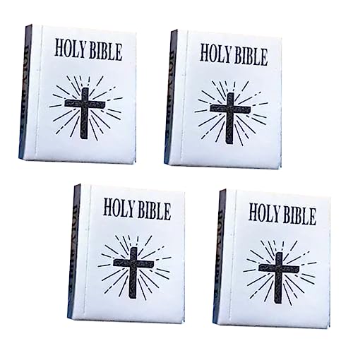 QUMIIRITY 4 Stück Mini-Bibel Mini-vers Miniatur Bibeln Textmarker Mini Bibel Miniaturen Bücher Für Bibel Tabs Winziges Miniaturbibel Papier Silver QUMIIRITY 4 Stück Mini-Bibel Mini-vers Miniatur Bibeln Textmarker Mini Bibel Miniaturen Bücher Für Bibel Tabs Winziges Miniaturbibel Papier Silver von QUMIIRITY