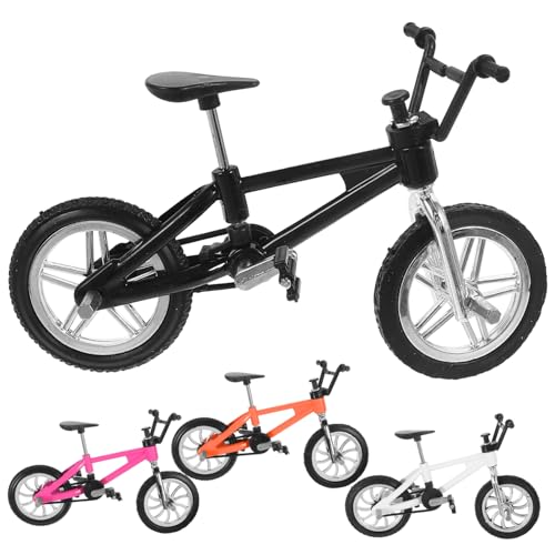 QUMIIRITY 4 Stück Mini-Fahrrad Finger-Mountainbike- Mini Fahrrad Finger-Mountainbike-Modell Miniatur-Mountainbike-Modelle Fahrradmodelle Mountainbike-Miniatur Legierung von QUMIIRITY