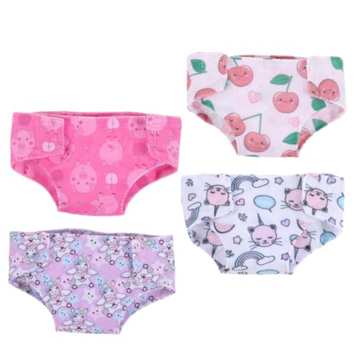 QUMIIRITY 4 Stück Puppenkleidung Puppenunterwäsche Mädchen Babypuppen Puppenhöschen Spielzeughöschen für Spielzeugpuppen Unterhose Stoff QUMIIRITY 4 Stück Puppenkleidung Puppenunterwäsche Mädchen Babypuppen Puppenhöschen Spielzeughöschen für Spielzeugpuppen Unterhose Stoff von QUMIIRITY
