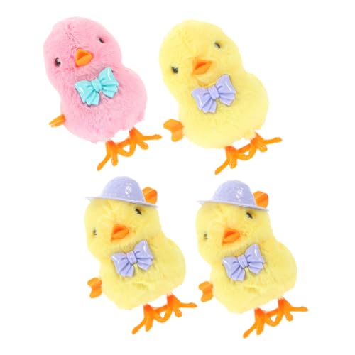 QUMIIRITY 4 Stück Uhrwerk Huhn für kinderspielzeug ostergeschenke für Kid Toys spielzeuge Küken ziehen auf Aufziehspielzeug Plastik von QUMIIRITY