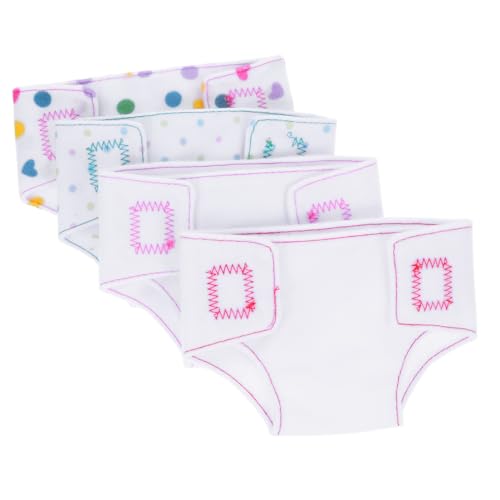 QUMIIRITY 4-teilige Puppenkleidungswindel: Stoff Für 18-Zoll-mädchenpuppen, Wiederverwendbare Puppenunterwäsche Aus Stoff Für Babypuppen, Party-anziehspiele QUMIIRITY 4-teilige Puppenkleidungswindel: Stoff Für 18-Zoll-mädchenpuppen, Wiederverwendbare Puppenunterwäsche Aus Stoff Für Babypuppen, Party-anziehspiele von QUMIIRITY