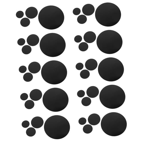 QUMIIRITY 40 Stück Runder Modellsockel Runder Puppensockel Einfache Mini-puppenbasis Basis Für Miniaturpuppen DIY-Material Basis Für Minipuppen Mini-rundbasen Basis Für Figuren Acryl Black von QUMIIRITY