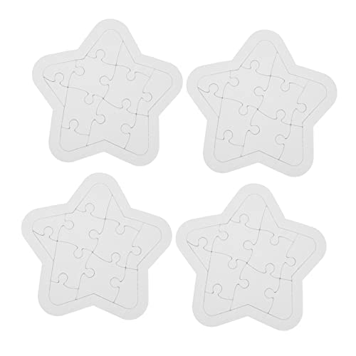 QUMIIRITY 4Sätze Leeres Färbung Puzzle für Teiliges DIY Handwerk Puzzle zur Kreativen Gestaltung für Bastelprojekte und Fördert Kreativität und Intelligenzentwicklung von QUMIIRITY