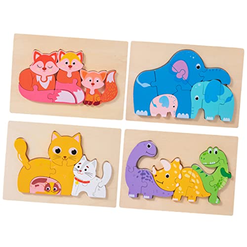 QUMIIRITY 4Sätze Puzzlespielzeug Teiliges Tierpuzzle aus Holz für Kognitive Sicheres Design mit Glatten Kanten für Jungen QUMIIRITY 4Sätze Puzzlespielzeug Teiliges Tierpuzzle aus Holz für Kognitive Sicheres Design mit Glatten Kanten für Jungen von QUMIIRITY