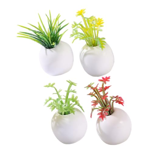 QUMIIRITY 4Stücke Bonsai Topfpflanze Künstliche Sukkulenten für Puppenhaus Dekoration Realistische Landschafts Requisite für Miniaturgärten QUMIIRITY 4Stücke Bonsai Topfpflanze Künstliche Sukkulenten für Puppenhaus Dekoration Realistische Landschafts Requisite für Miniaturgärten von QUMIIRITY