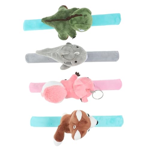 QUMIIRITY 4Stücke Plüscharmband mit Tiermotiven Cartoon Slap Armbänder für Geburtstagsfeiern Halloween Weihnachten und Mehr Leicht und Sicher für Kinderpartys QUMIIRITY 4Stücke Plüscharmband mit Tiermotiven Cartoon Slap Armbänder für Geburtstagsfeiern Halloween Weihnachten und Mehr Leicht und Sicher für Kinderpartys von QUMIIRITY