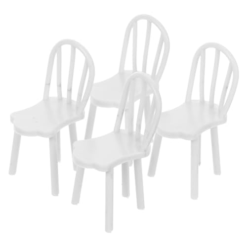 QUMIIRITY 4Stücke Stuhlmodell Aus Minimalistischer Stil Dekorative Puppenhausmöbel Klassischer Mini Stuhl Für DIY Modelle Und Mini Häuser Maße von QUMIIRITY