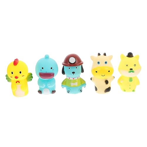 QUMIIRITY 5 Stück Animal Finger Puppen kindertagsgeschenke kindertag weihnachsgeschenk puppentrage kinderspielzeug Cartoon-Fingerpuppen für Bildungsspielzeug Vinyl von QUMIIRITY