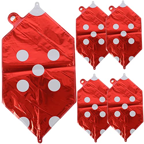 QUMIIRITY 5 Stück Ballon Konfetti-luftballons Wasserballon Ballonständer Ballonring Geburtstag Luftballons Partydekorationen Blase Ballonbogen-kit Ballonbögen Rot Aluminiumfolie von QUMIIRITY